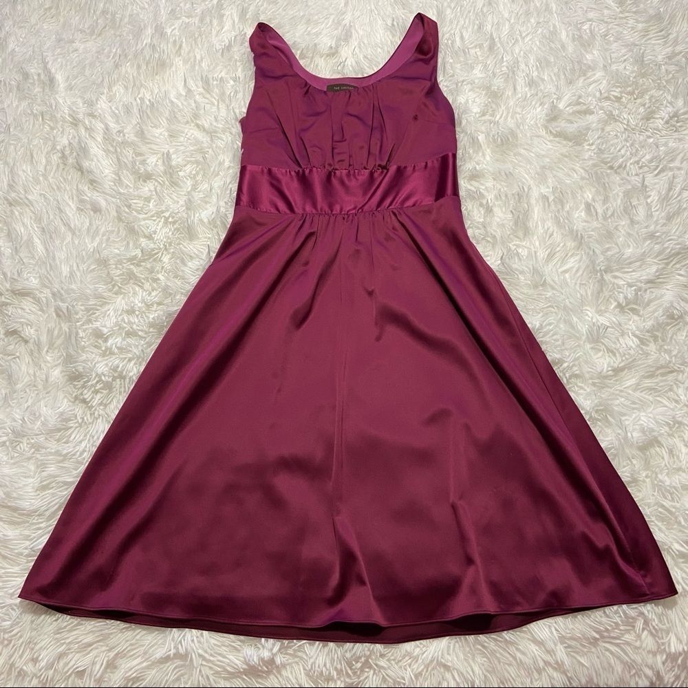 The Limited Women’s Burgundy Cocktail Shift Dress Size 0 Elegant Evening Workwea